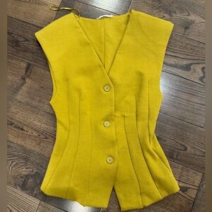 Zara top padded shoulders size small